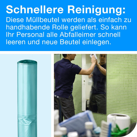 Tork Abfallsäcke 60 Liter, grün, B1, aus 55 % PCR-Material – Ansicht 5