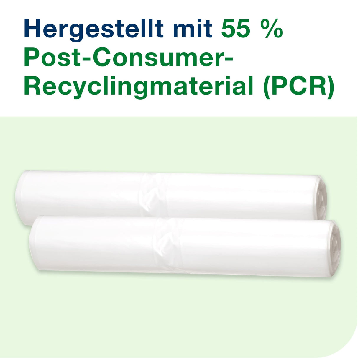 Tork Abfallsäcke 50 Liter, transparent, B1, aus 55 % PCR-Material – Ansicht 4