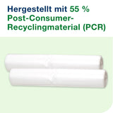 Tork Abfallsäcke 50 Liter, transparent, B1, aus 55 % PCR-Material – Ansicht 4
