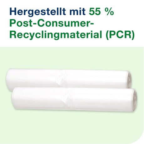 Tork Abfallsäcke 50 Liter, transparent, B1, aus 55 % PCR-Material – Ansicht 4
