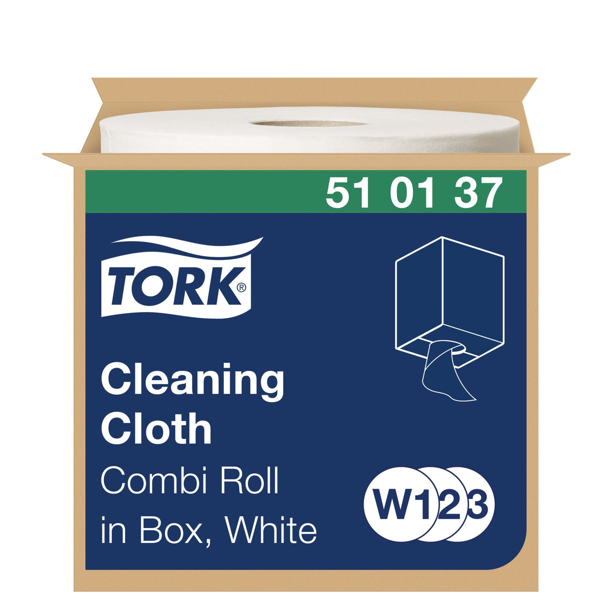 Tork Reinigungstücher W1/W2/W3, 1-lagig, 400 Tücher/Rolle, wiederverwendbar