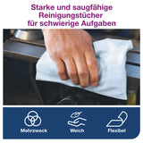 Tork Reinigungstücher W1/W2/W3, 1-lagig, 400 Tücher/Rolle, wiederverwendbar – Ansicht 12