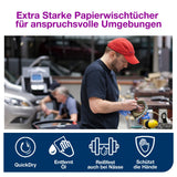Tork Advanced Wischtuch 440, 3-lagig, blau, W1/W2 – widerstandsfähig, mit Prägung – Ansicht 5