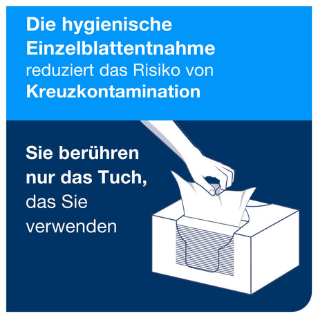 Tork Advanced Wischtuch 440, 3-lagig, blau, Handybox W7 – besonders saugfähig – Ansicht 7