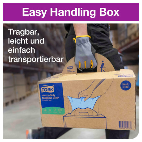 Tork Advanced Wischtuch 440, 3-lagig, blau, Handybox W7 – besonders saugfähig – Ansicht 3