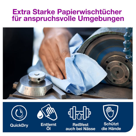 Tork Advanced Wischtuch 440, 3-lagig, blau, Handybox W7 – besonders saugfähig – Ansicht 5