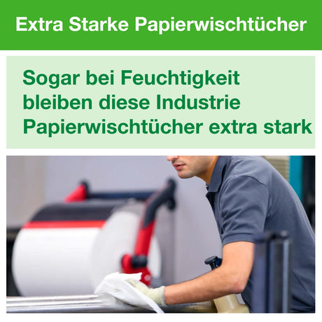 Tork Advanced Wischtuch 430, Großrolle, hochweiß, W1 – widerstandsfähig – Ansicht 6