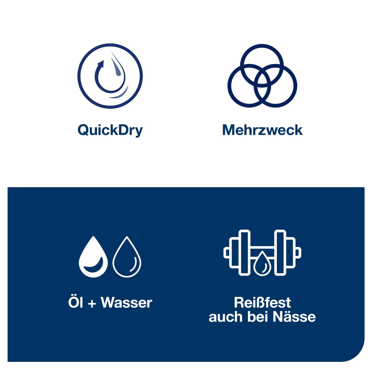Tork Advanced Wischtuch 430, Großrolle, hochweiß, W1 – widerstandsfähig – Ansicht 7