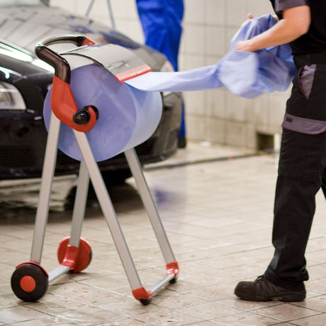 Tork Advanced Wischtuch 430, Großrolle, blau, 2-lagig, W1 – mit Prägung – Ansicht 5