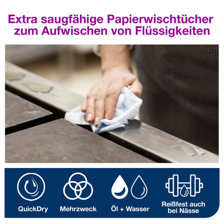 Tork Advanced Wischtuch 430, blau, W1/W2/W3 – zum Trocknen und Aufwischen – Ansicht 6