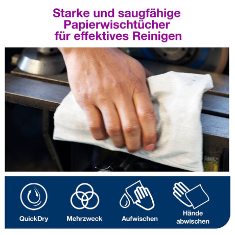 Tork Advanced Wischtuch 420, Großrolle, hochweiß, 2-lagig, W1 – Ansicht 6