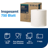 Tork Advanced Wischtuch 420, hochweiß, 2-lagig, W1/W2/W3 – hohe Kapazität – Ansicht 2