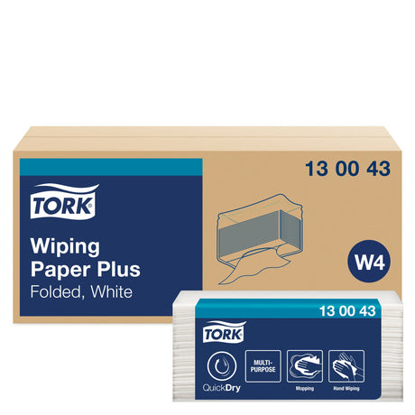 Tork Advanced Wischtuch 420, 2-lagig, weiß, Einzeltücher W4 – hohe Saugfähigkeit