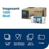 Tork Advanced Wischtuch 420, 2-lagig, weiß, Einzeltücher W4 – hohe Saugfähigkeit – Ansicht 2