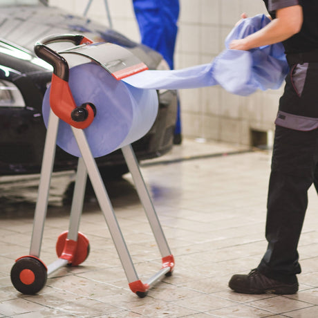 Tork Advanced Wischtuch 420, Großrolle, blau, 2-lagig, W1 – mit Prägung – Ansicht 12