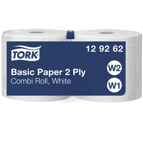 Tork Universal Papierwischtuch 2-lagig, weiß, W1/W2 – Ansicht 2