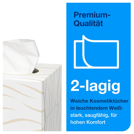 Tork Extra weiche Kosmetiktücher im Spenderwürfel, 2-lagig, weiß – Ansicht 5