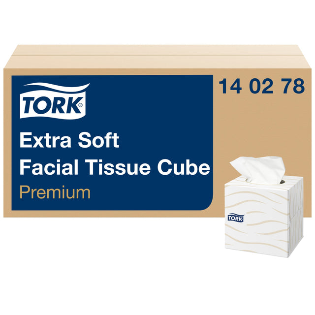 Tork Extra weiche Kosmetiktücher im Spenderwürfel, 2-lagig, weiß
