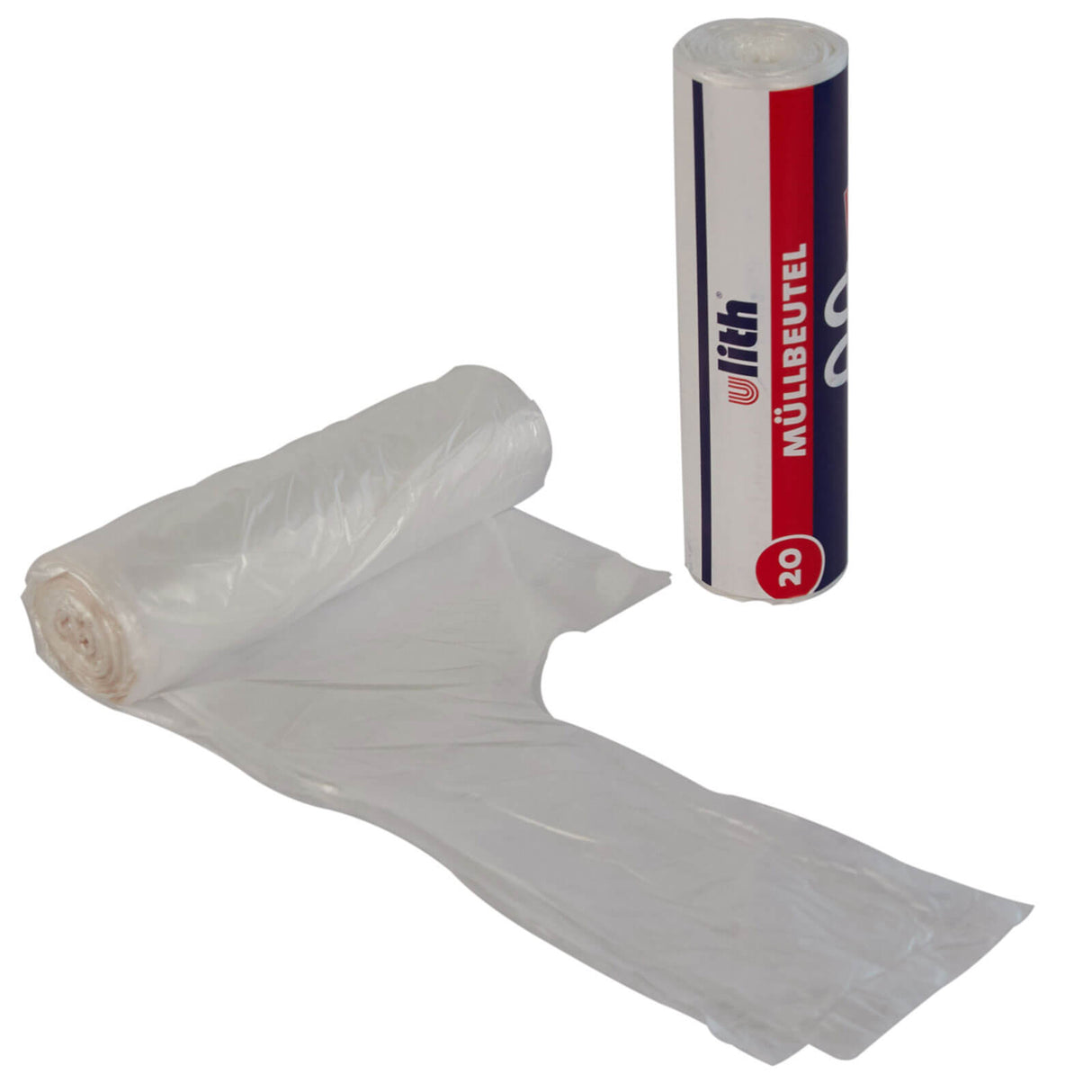 Ulith Müllbeutel 60-Liter transparent mit Tragegriff 65 x 80 cm