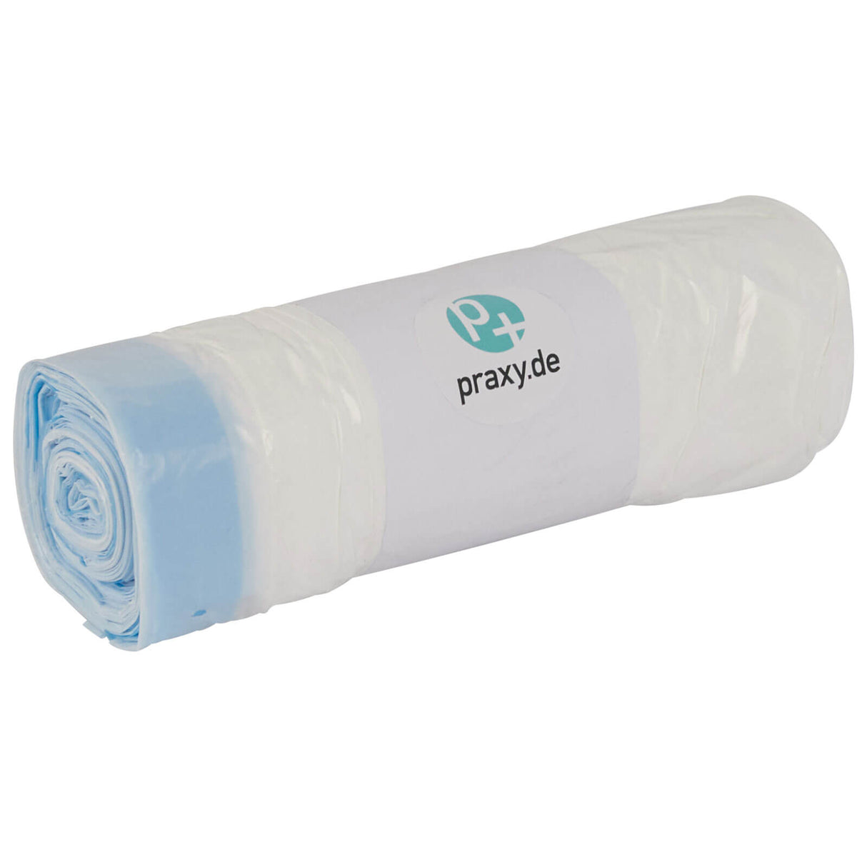 Praxy Müllbeutel 30-Liter HDPE weiß 500 x 600 + 50 mm mit Zugband