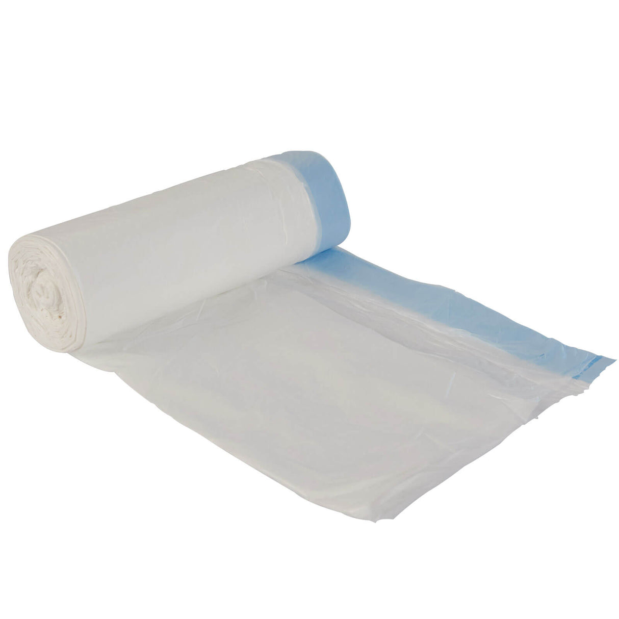 Praxy Müllbeutel 30-Liter HDPE weiß 500 x 600 + 50 mm mit Zugband