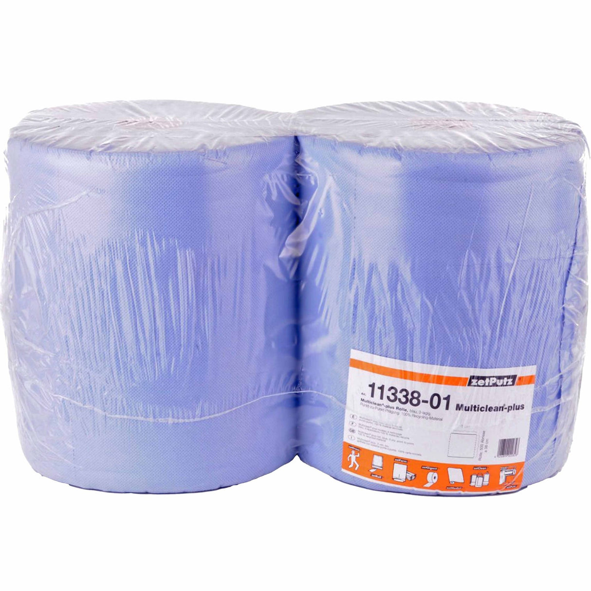 zetPutz Multiclean plus Putztuchrolle, 3-lagig, blau – hochvolumig und saugstark