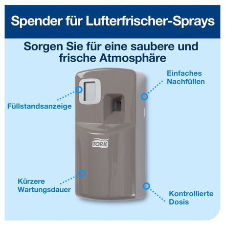 Tork Lufterfrischer / Duftspender, elektronisch programmierbar, lange Akkulaufzeit – Ansicht 3