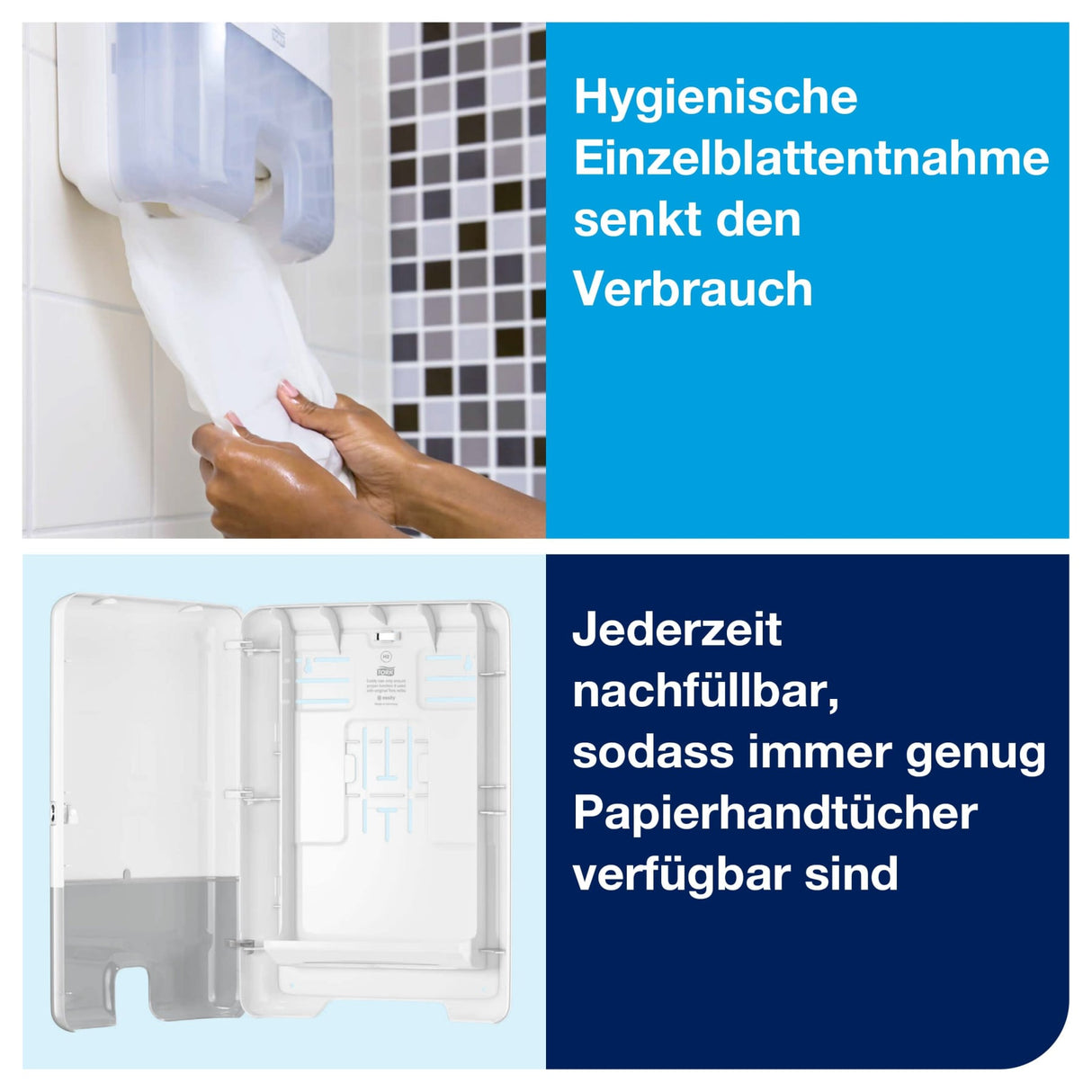 Tork Xpress Multifold-Handtuchspender mit Sichtfenster, H2 – Ansicht 4
