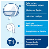 Tork Elevation Jumbo Toilettenpapierspender T1, mit Sichtfenster und Rollenbremse – Ansicht 2
