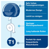 Tork Elevation Jumbo Toilettenpapierspender T1, mit Sichtfenster und Rollenbremse – Ansicht 8