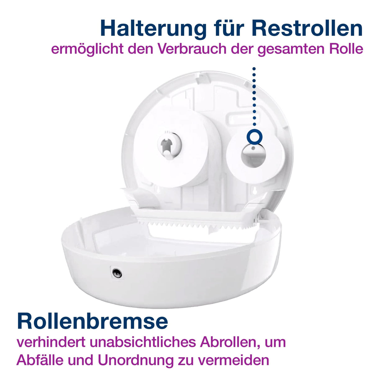 Tork Elevation Spender für Mini Jumbo Toilettenpapier T2, mit Sichtfenster und Rollenbremse – Ansicht 10