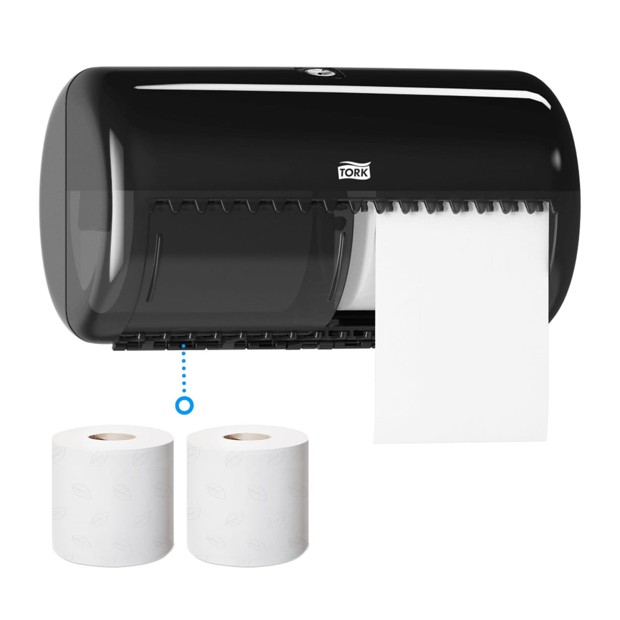 Tork Elevation Toilettenpapierspender für zwei Kleinrollen, T4 – Ansicht 8