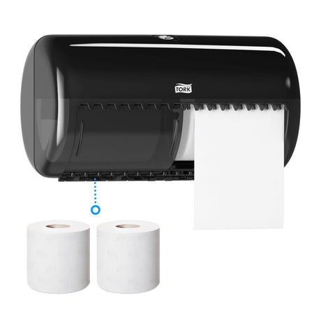 Tork Elevation Toilettenpapierspender für zwei Kleinrollen, T4 – Ansicht 8