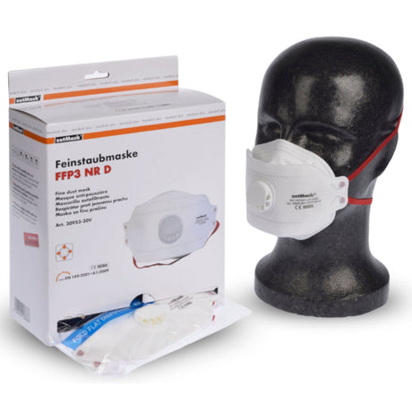 zetMask FFP3 Feinstaubfiltermaske mit Ausatemventil, dreiteiliges Design – Ansicht 3