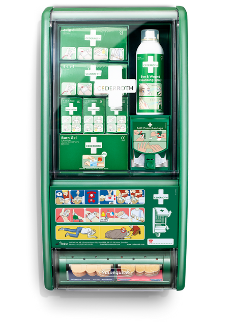 Cederroth Erste-Hilfe-Station mit Pflasterspender und Augenspülset – Ansicht 9