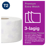 Tork Mini Jumbo Toilettenpapier T2 Premium, 3-lagig, weiß – extra weich – Ansicht 3