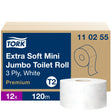 Tork Mini Jumbo Toilettenpapier T2 Premium, 3-lagig, weiß – extra weich