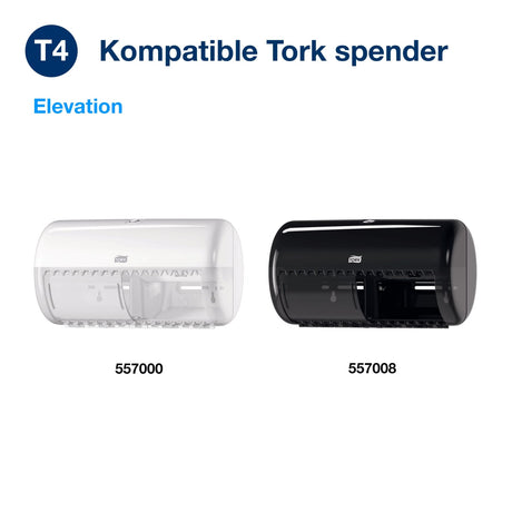 Tork Toilettenpapier T4 Tissue, 2-lagig, naturweiß, Recycling-Tissue – Ansicht 3