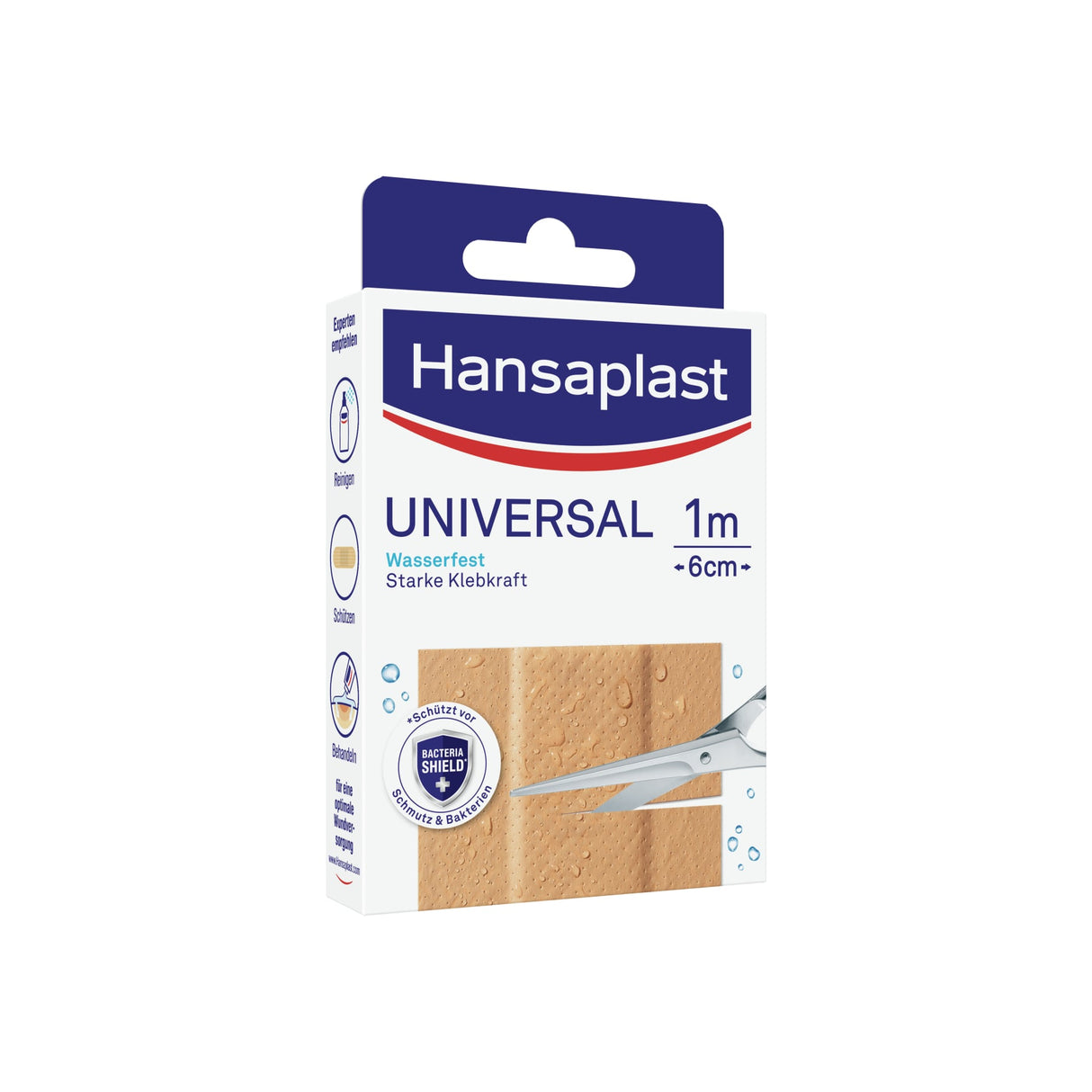 Hansaplast Universal Pflaster Meterware wasserabweisend & zuschneidbar, latexfrei