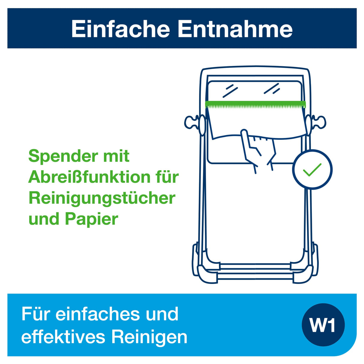 Tork Performance Bodenständer W1, mobil, mit hoher Kapazität – Ansicht 7
