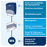 Tork Einzeltuchspender W4, mit Spritzwasserschutz, abschließbar – Ansicht 3