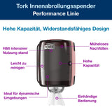 Tork Performance Innenabrollungsspender M2, rot/schwarz, mit Verriegelung – Ansicht 3