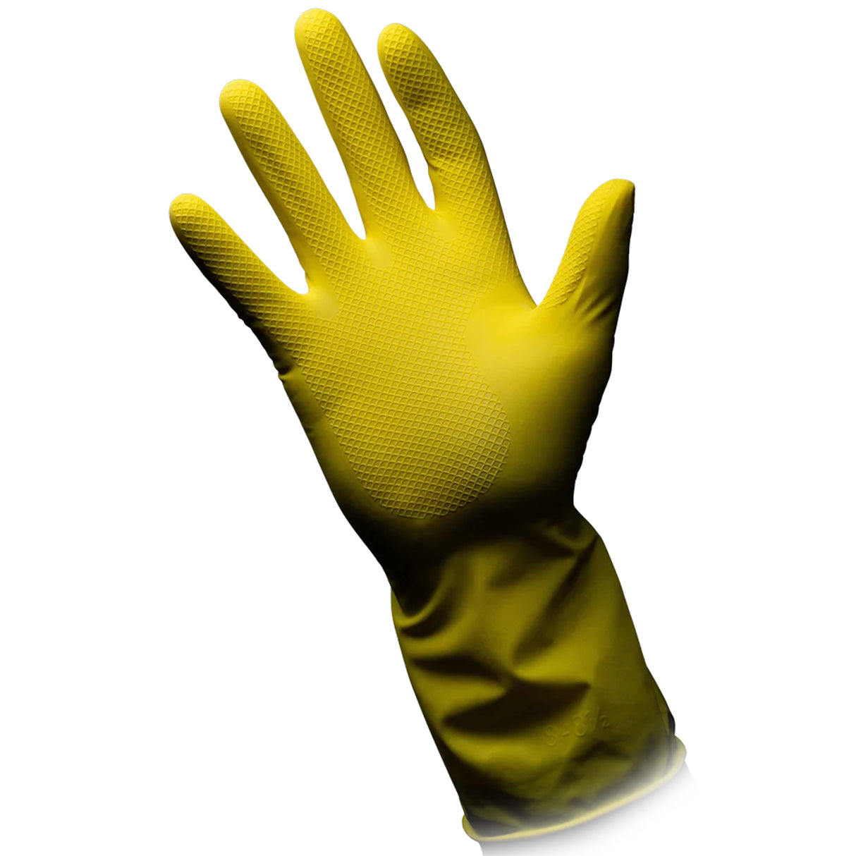 AMPri CLEAN-COMFORT Haushaltshandschuhe aus Latex, puderfrei, gelb - 1 Paar, Größe M