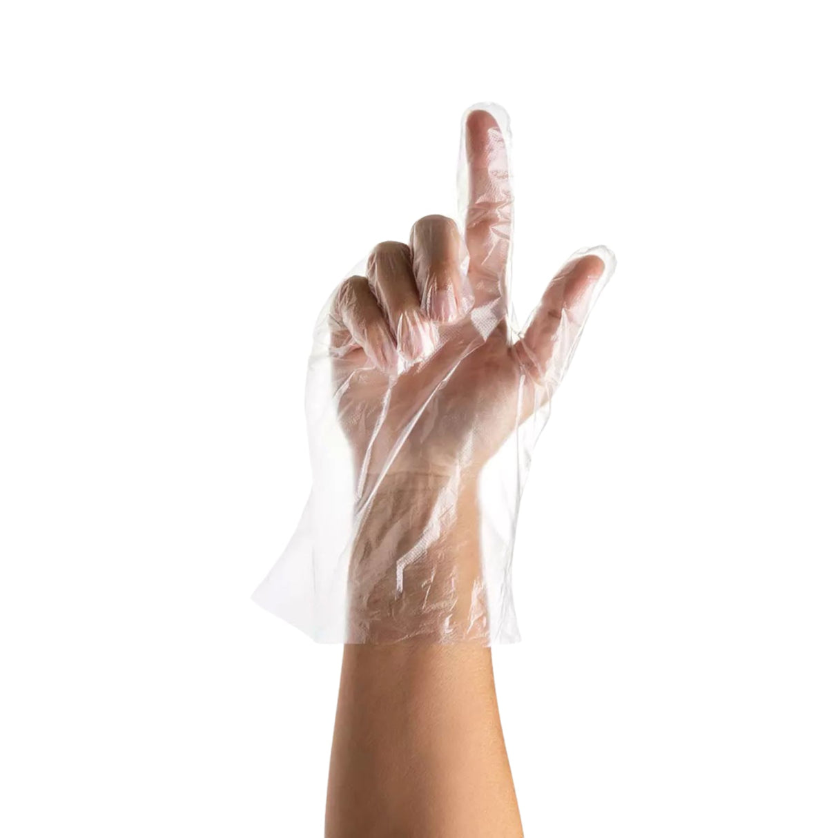 ampri-med-comfort-pe-einmalhandschuhe-gehammert - 1 Packung = 100 Stück, Größe L (Herren)