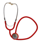 AMPri MED-COMFORT Flachstethoskop, rot - 1 Stück, Schlauchfarbe: rot