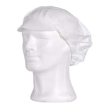 AMPri Med-Comfort Baretthaube mit Schirm, PP, 50 cm - 1 Packung = 100 Stück, Farbe: weiß