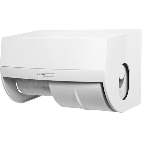 CWS Paradise Toiletpaper Toilettenpapierspender für 2 Rollen, mit Panel und Reservefunktion – Ansicht 3