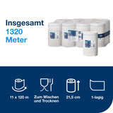 Tork Advanced Papierwischtuch 415, 1-lagig, weiß, M1 – Ansicht 2
