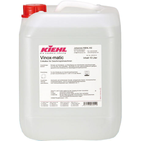 Kiehl Vinox-matic Schaumarmer Entkalker – 1 Kanister à 10 Liter
