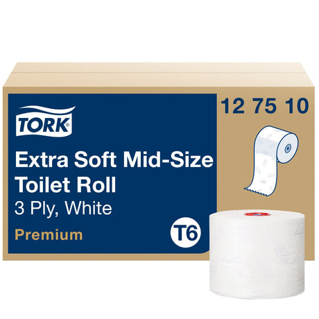 Tork Midi Toilettenpapier T6 Premium, 3-lagig, weiß – reißfest